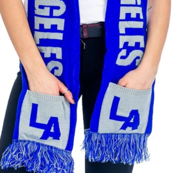 UNISEX LOS ANGELES Dodgers Baseball Hoodie SCARF - Picture 5 of 6